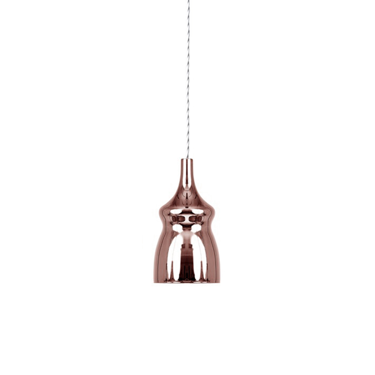 Lodes Nostalgia Glas Small Pendelleuchte 1-flg. Chrom - Rose Gold