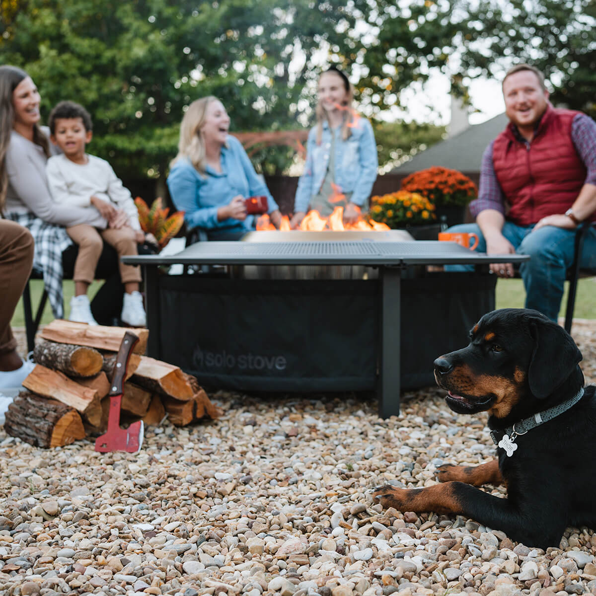 Solo Stove Surround Large Feuerschalentisch, Stahl pulverbeschichtet (Feuerschale nicht inbegriffen)