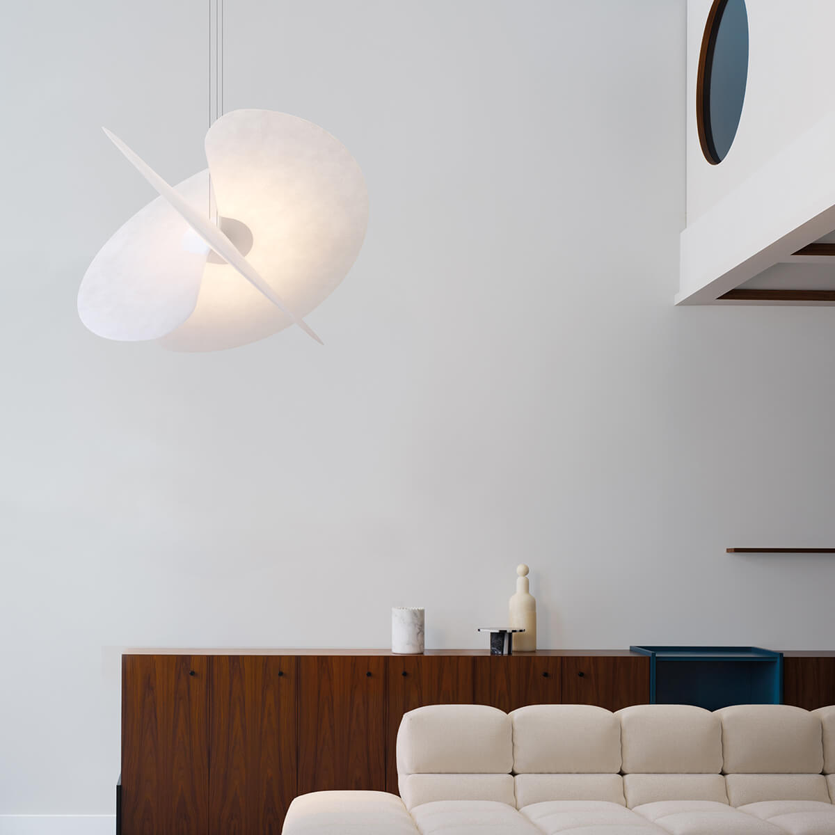 Luveplan Levante LED Sospensione, weiß matt