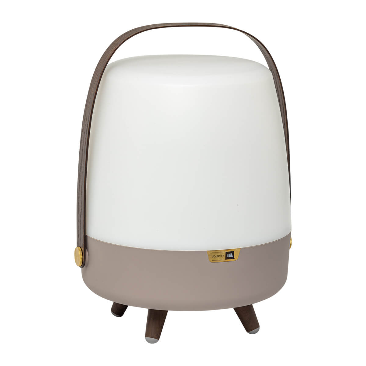 Kooduu Lite-up Play 2.0 LED Akkuleuchte & Bluetooth Lautsprecher, Earth (braun) (ausgeschaltet)
