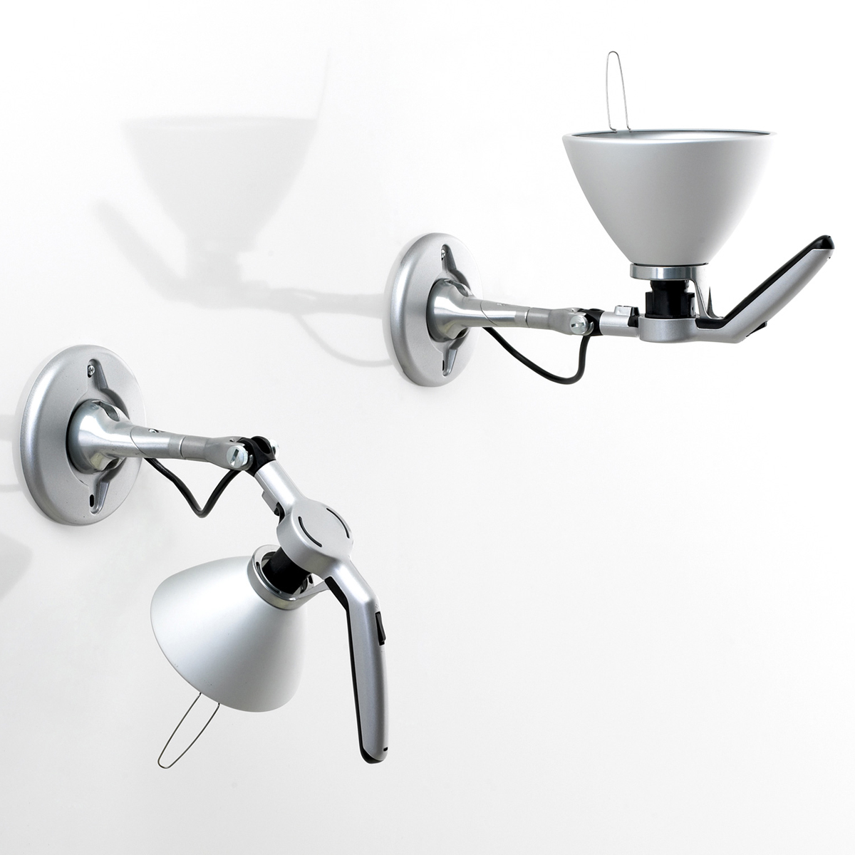 Luceplan Fortebraccio Spot Parete, Ø: 11 cm und Ø: 16 cm, Aluminium