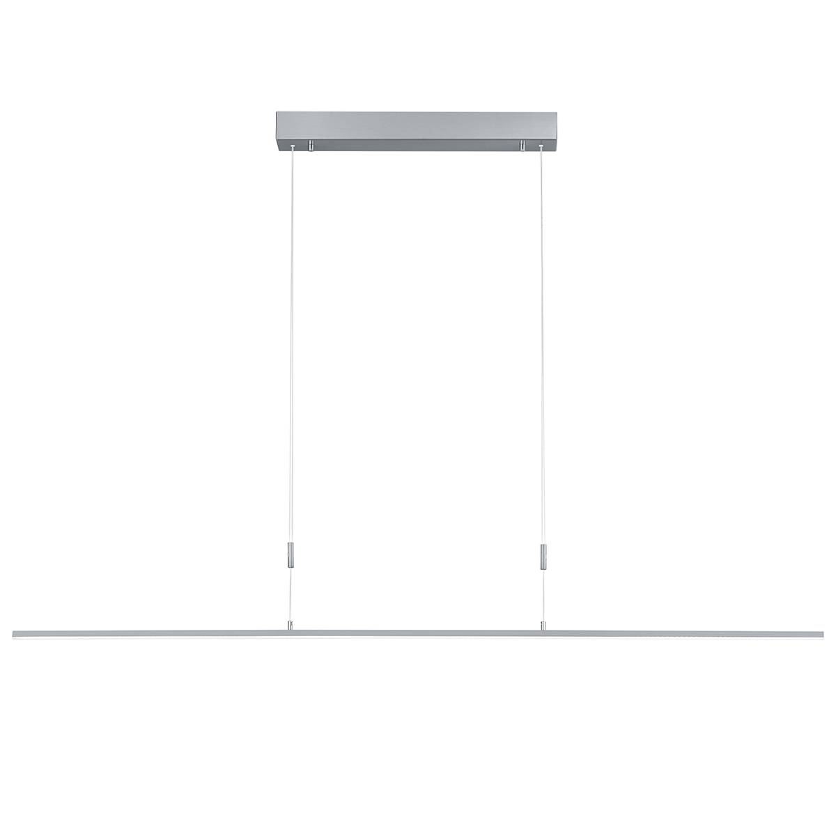 Bankamp Slim LED Pendelleuchte, Länge: 128 cm, Nickel matt / Chrom