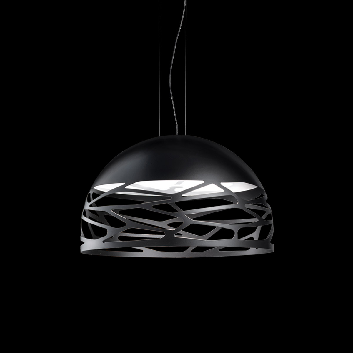 Lodes Kelly Large Dome 80 Pendelleuchte, schwarz matt