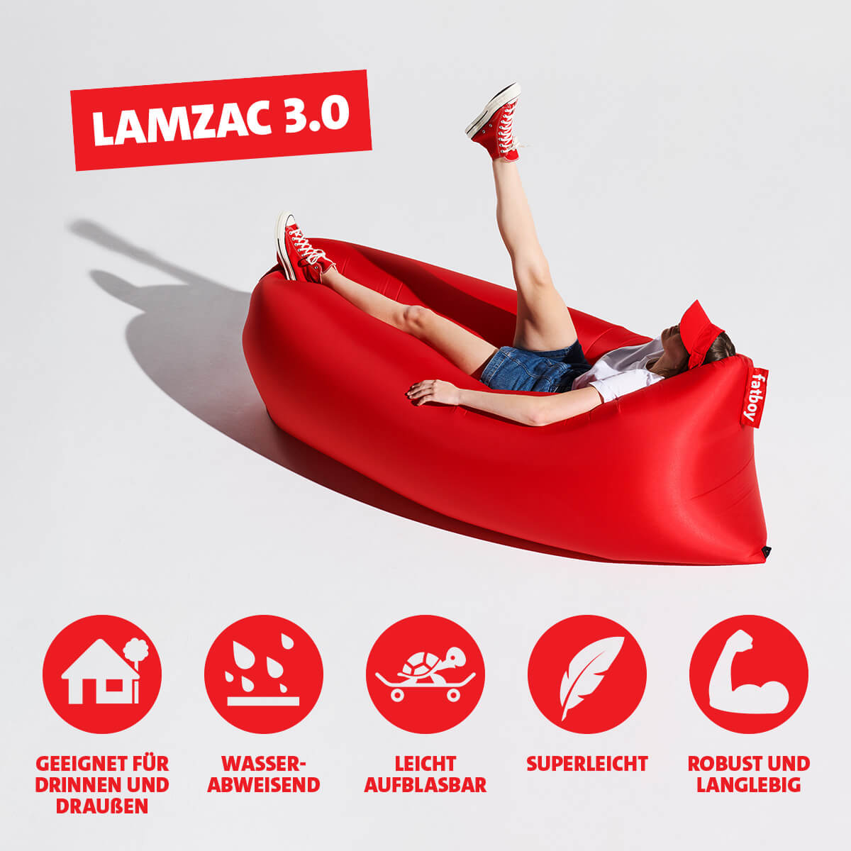 Fatboy Lamzac 3.0 Luftsofa, rot