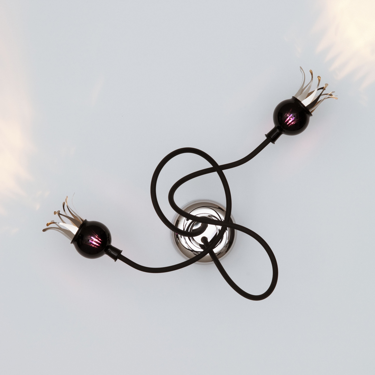 Serien Lighting Poppy Wall / Ceiling, 2-flg., Schirme: schwarz, Arme: schwarz