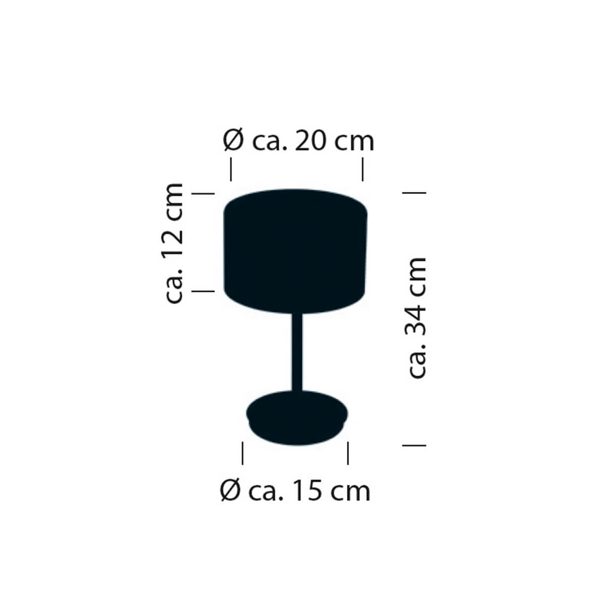 Bankamp Grand LED Tischleuchte, Maßzeichnung