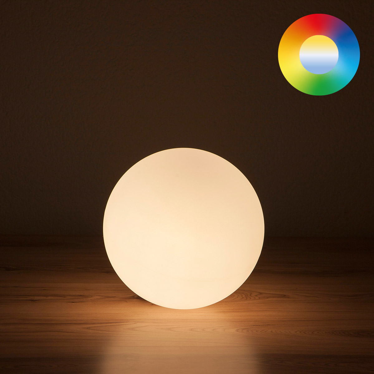 Epstein-Design Snowball RGB-LED Akku- / Kugelleuchte, Ø: 30 cm, weiß