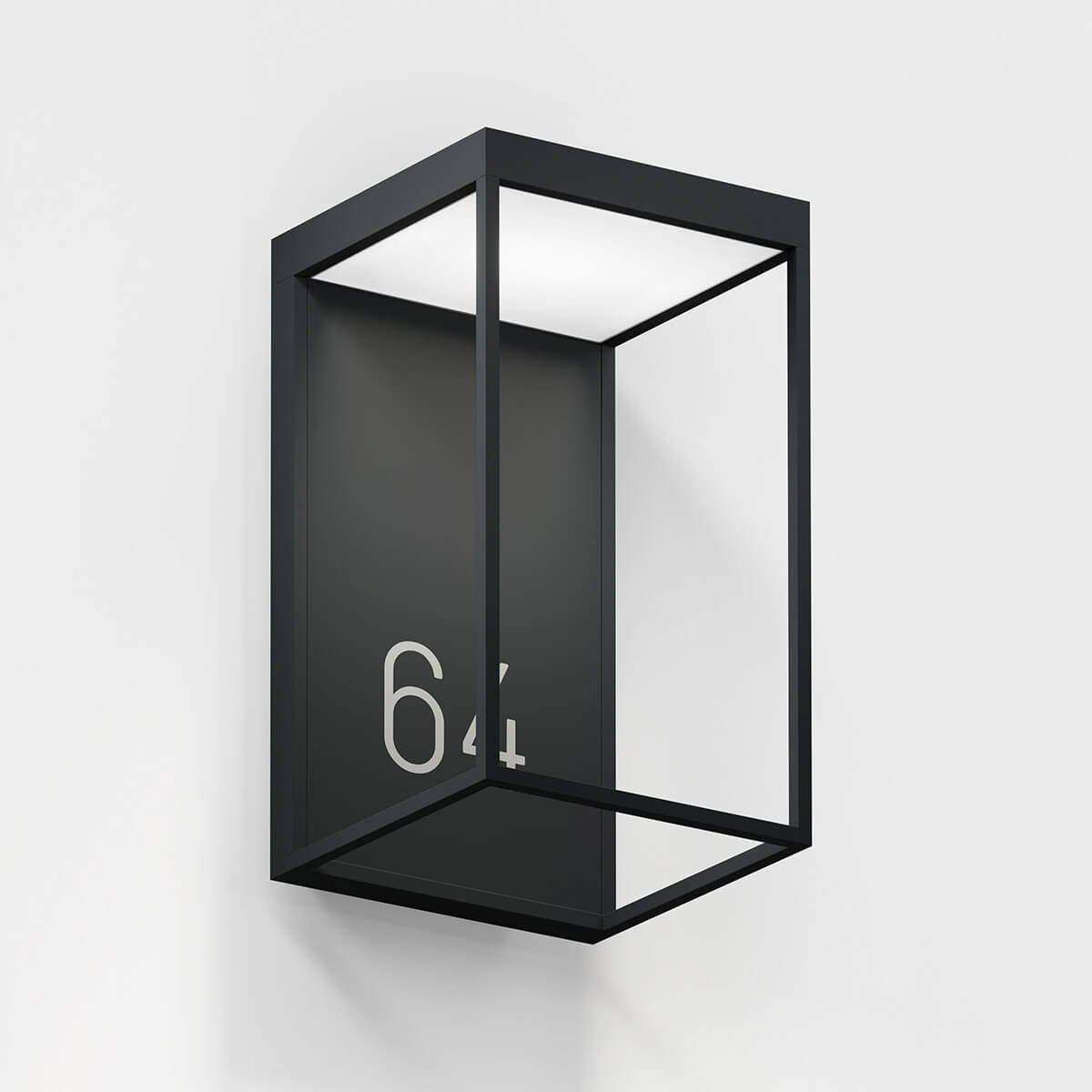 Gic number LED Außenwandleuchte, deep black