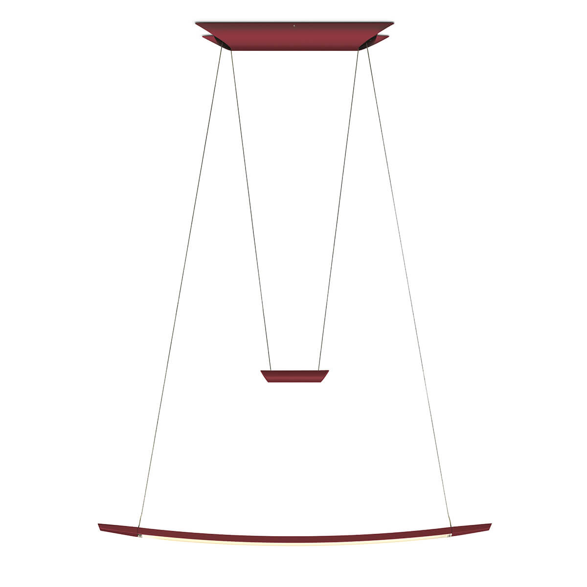 Oligo Lisgo Sky Short LED Pendelleuchte, rot matt