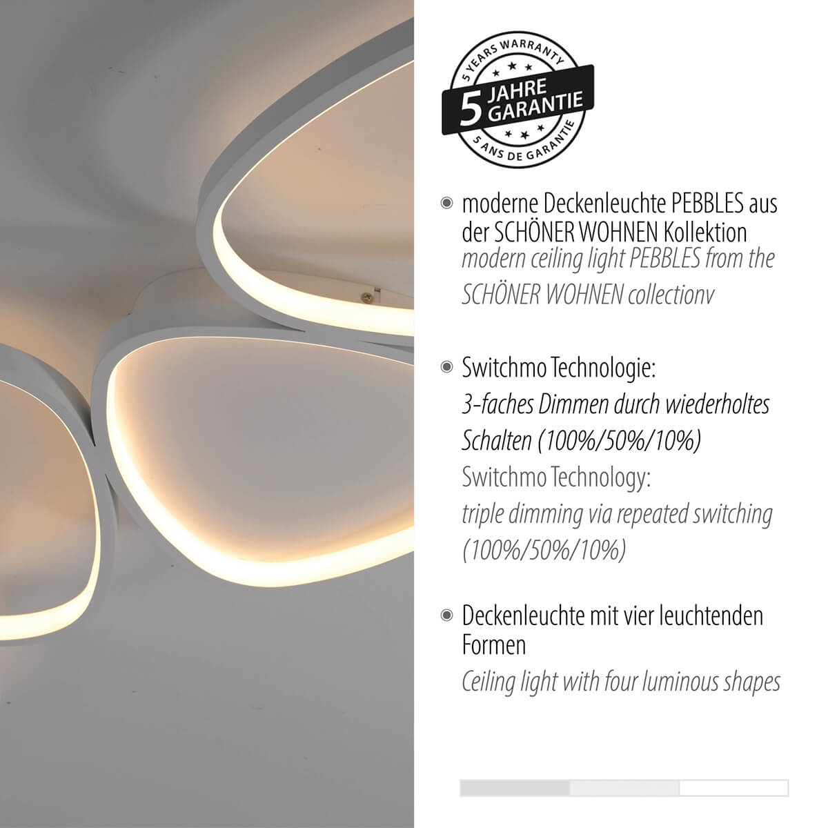 Pebbles 14039 LED Deckenleuchte