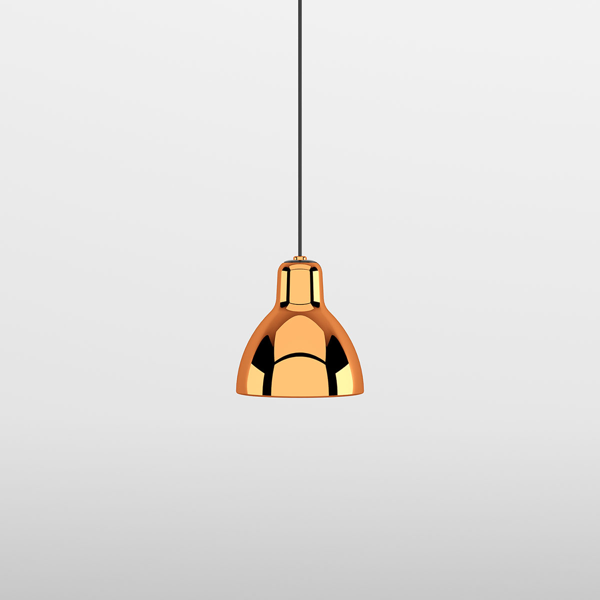 Rotaliana Luxy Glam H5 Pendelleuchte, schwarz metallic / Kupfer glänzend