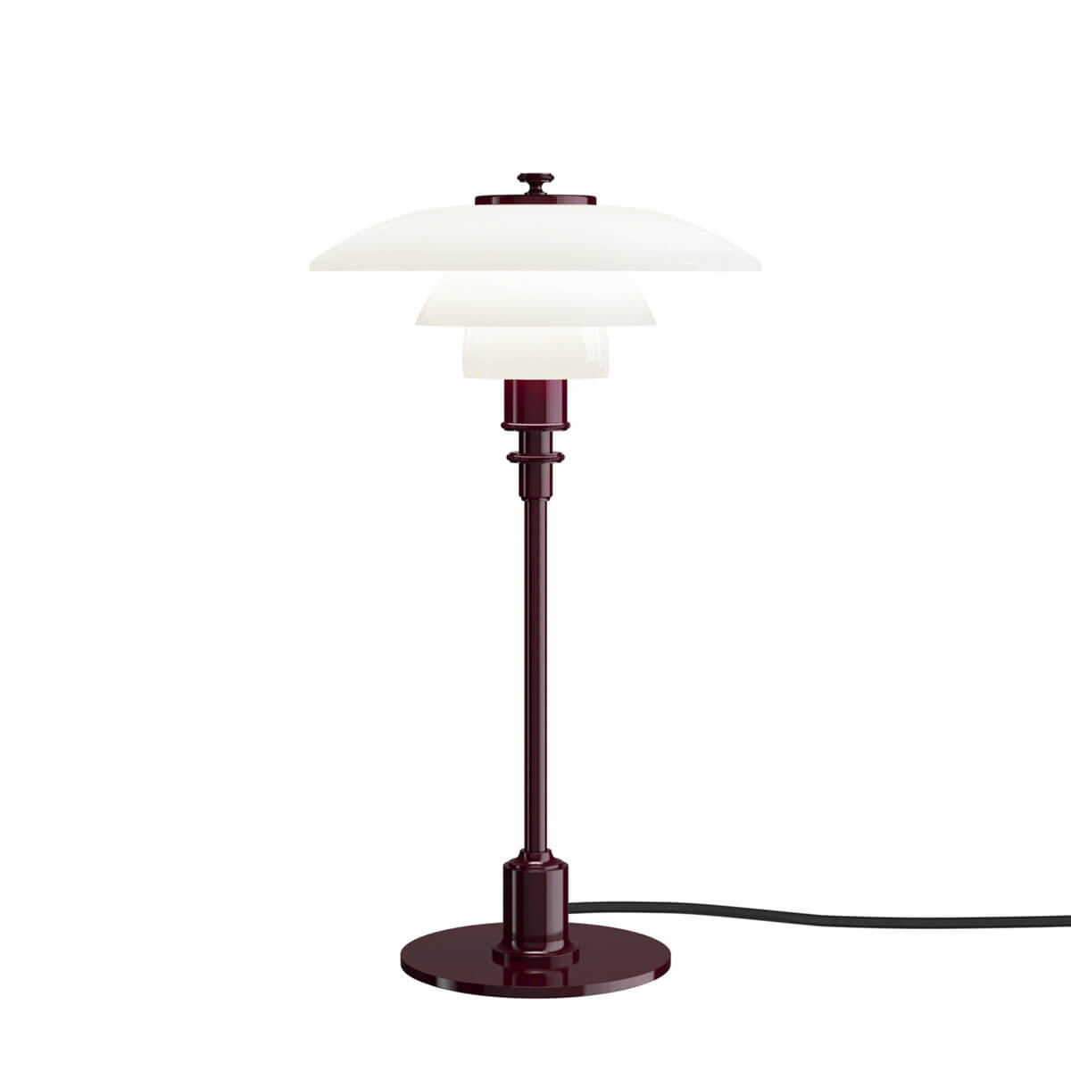 Louis Poulsen PH 2/1 Tischleuchte Glossy burgundy