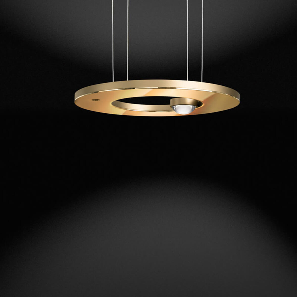 Cini & Nils Passepartout25 sopratavolo LED Pendelleuchte, mit Sensordimmer, Gold poliert / matt