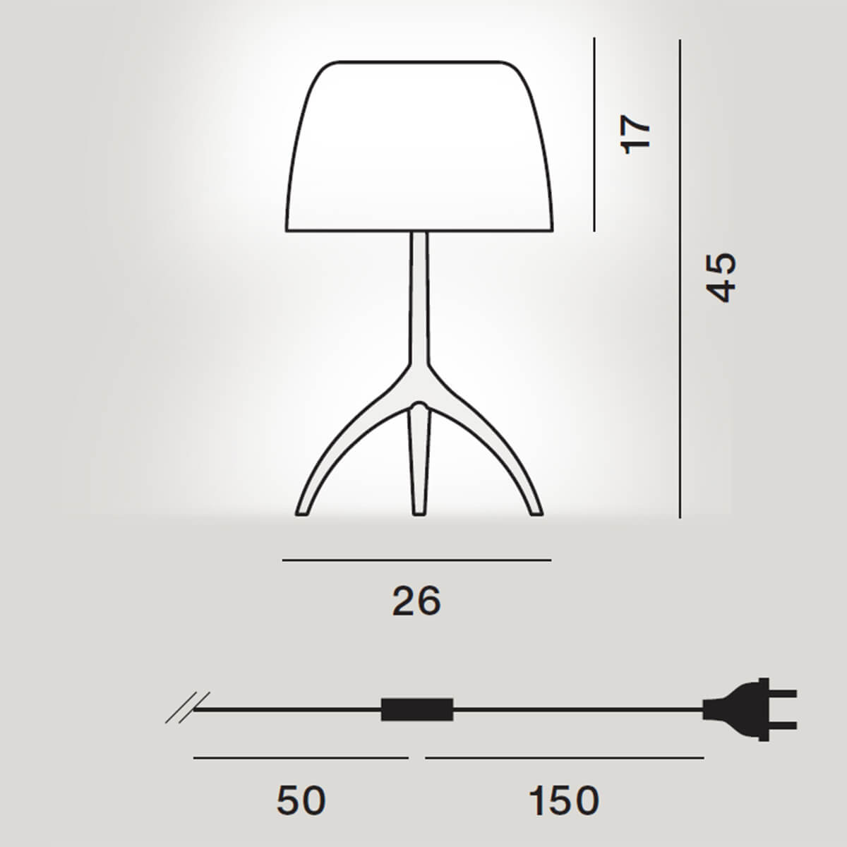 Foscarini Lumiere Nuances Grande Tavolo, Maßzeichnung