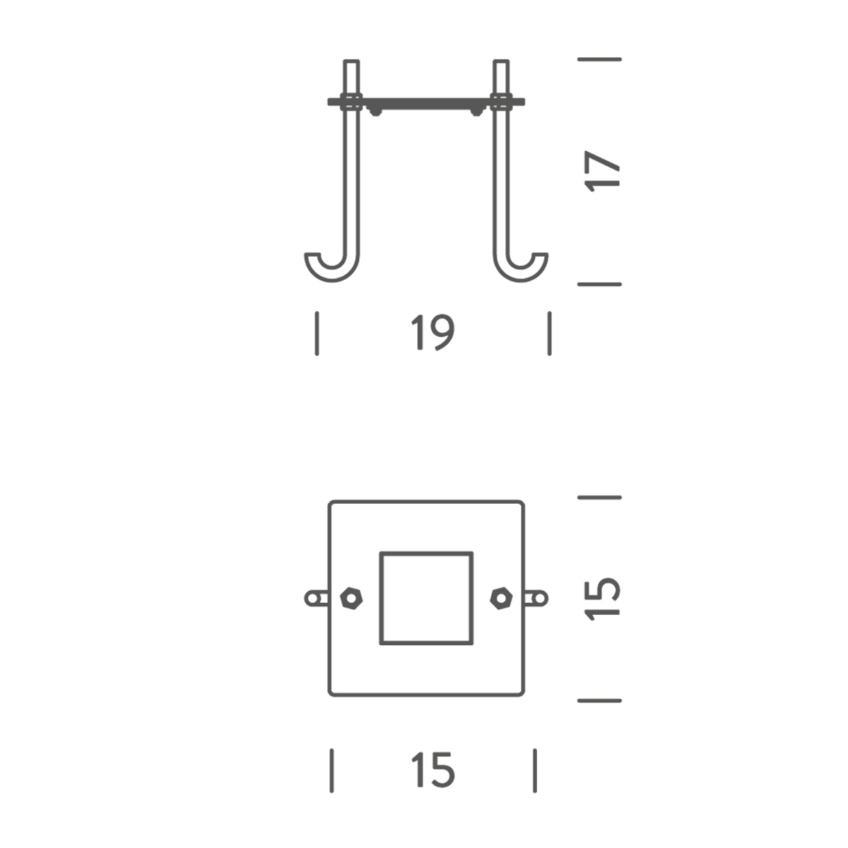 Nemo Befestigungsplatte für Mais plus que cela je ne peux pas Outdoor, Maßzeichnung