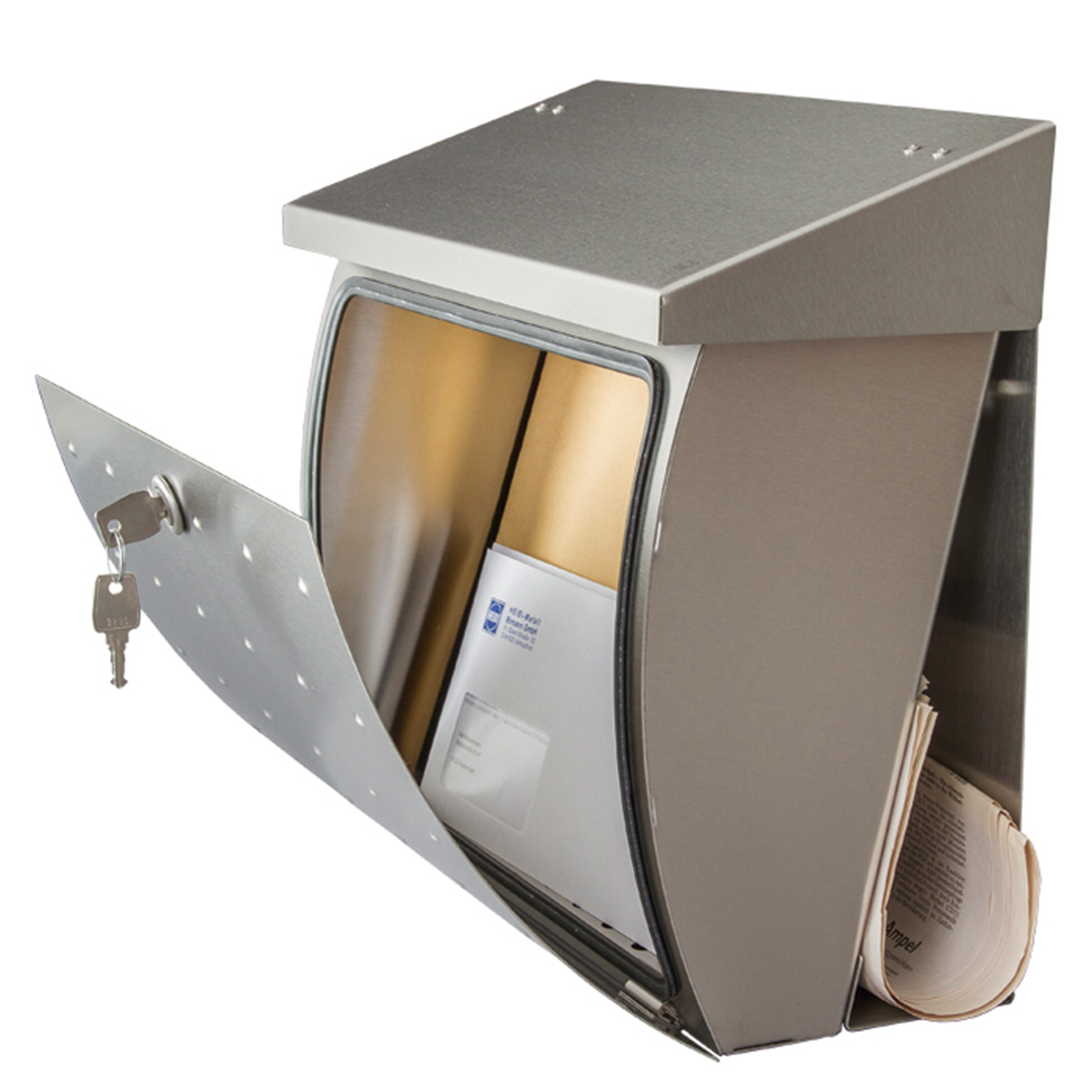 Heibi Krosix Briefkasten, Edelstahl geschliffen