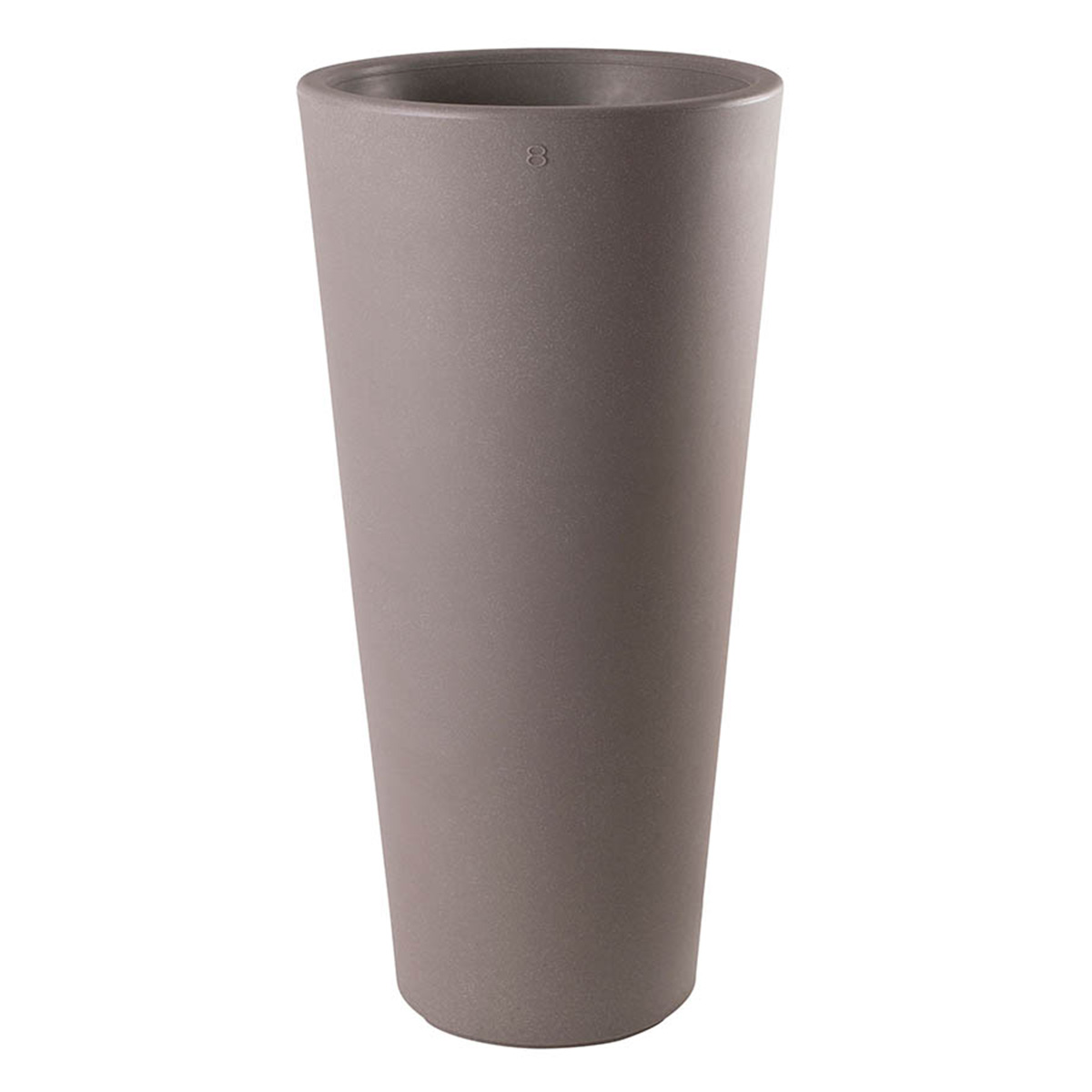 8 seasons Design Shining Classic Pot XL Pflanztopf / Dekoleuchte, taupe, ausgeschaltet