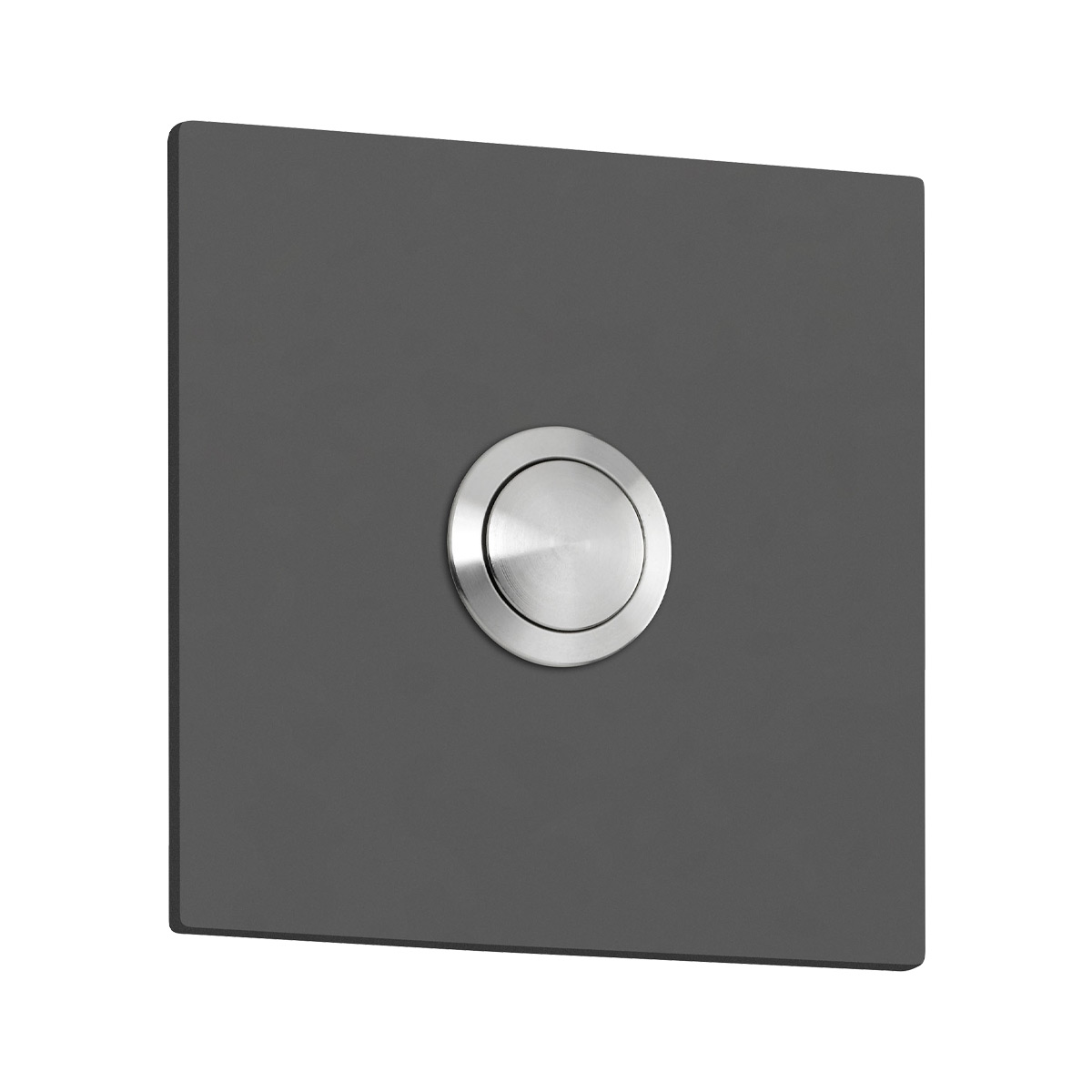 CMD Leuchten 100/104 Anthrazit Klingelknopf Quadrat, 7 x 7 cm