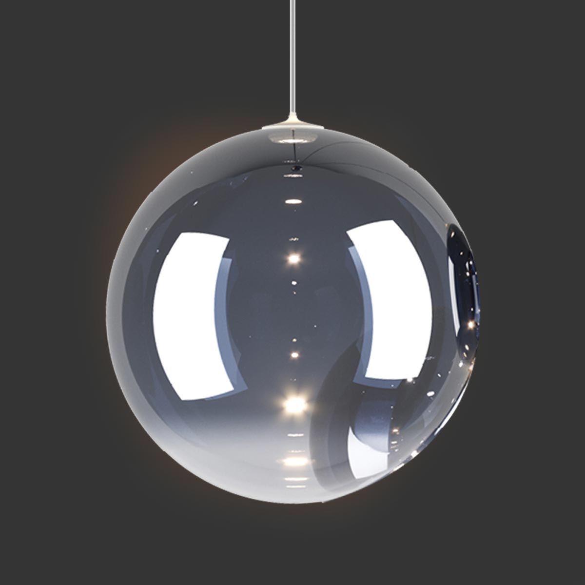 Lodes Random Solo 28 LED Pendelleuchte, Rauchglas