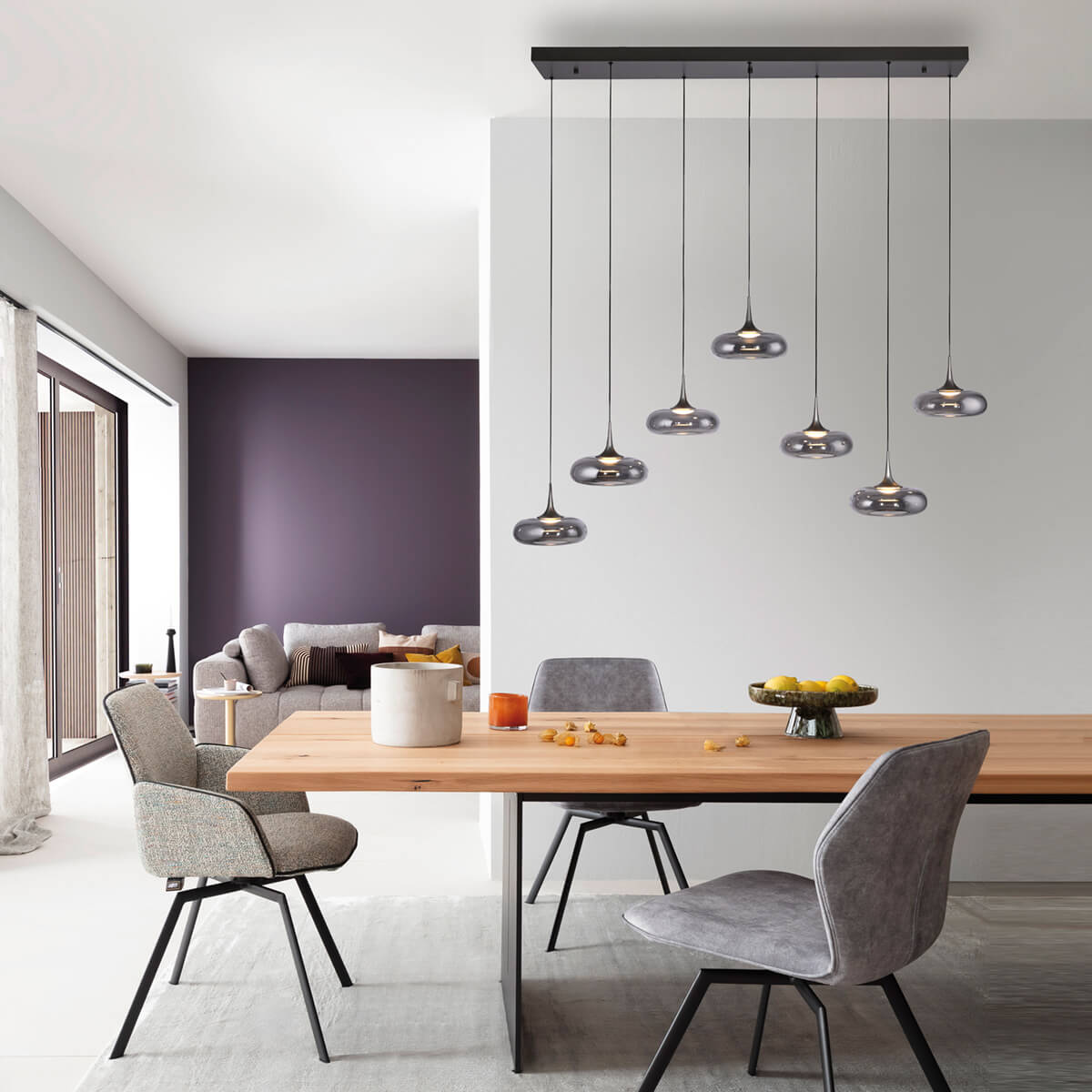 Posh LED Pendelleuchte, 7-flg.