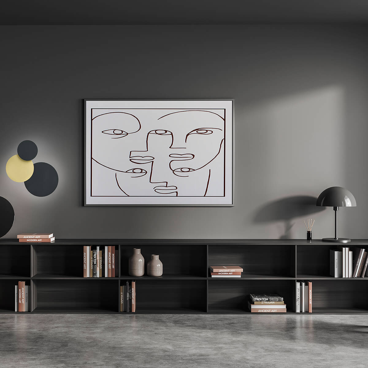 HELL Tilda 40283 LED Wandleuchte, schwarz / Gold