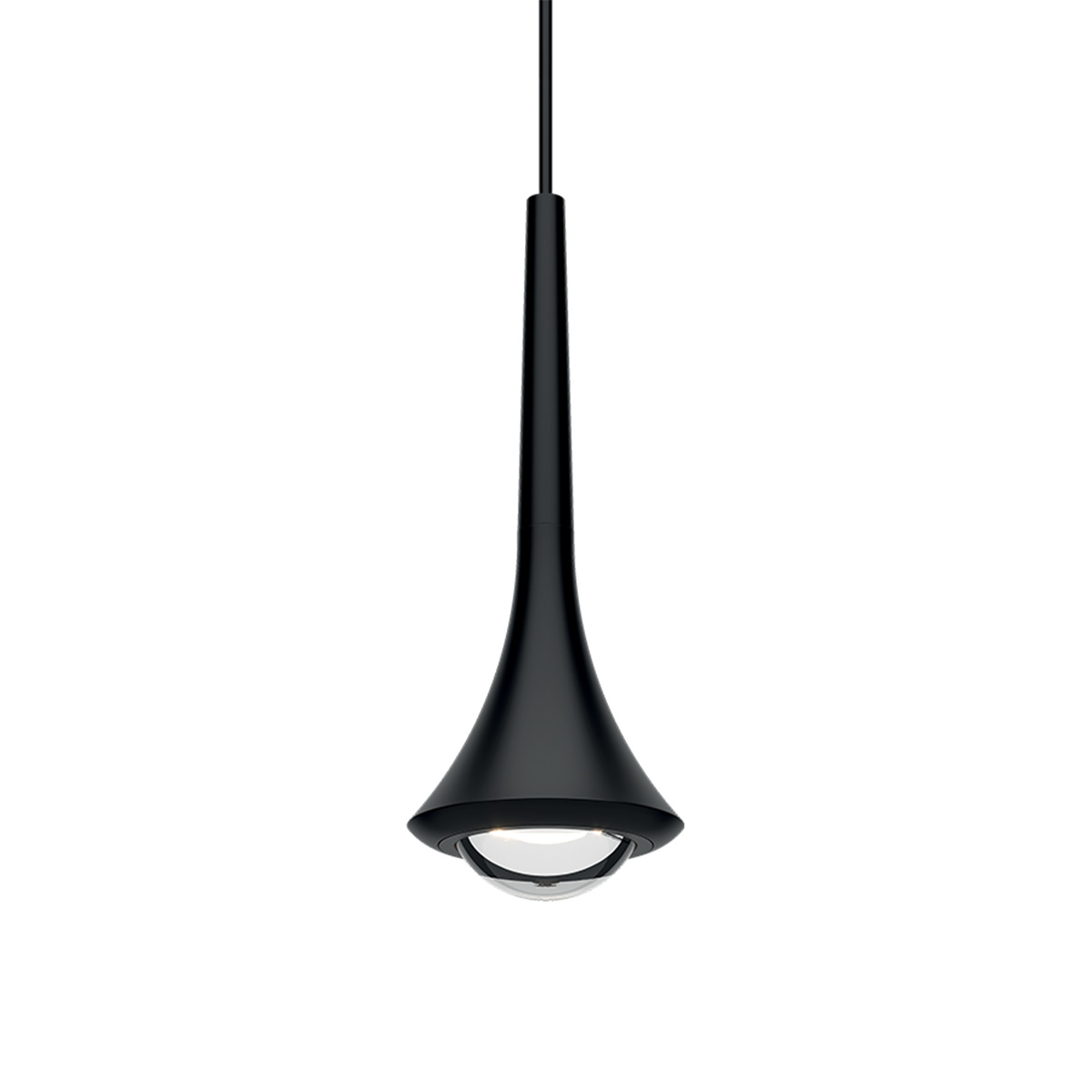Lodes Rain LED Pendelleuchte 1-flg., schwarz matt