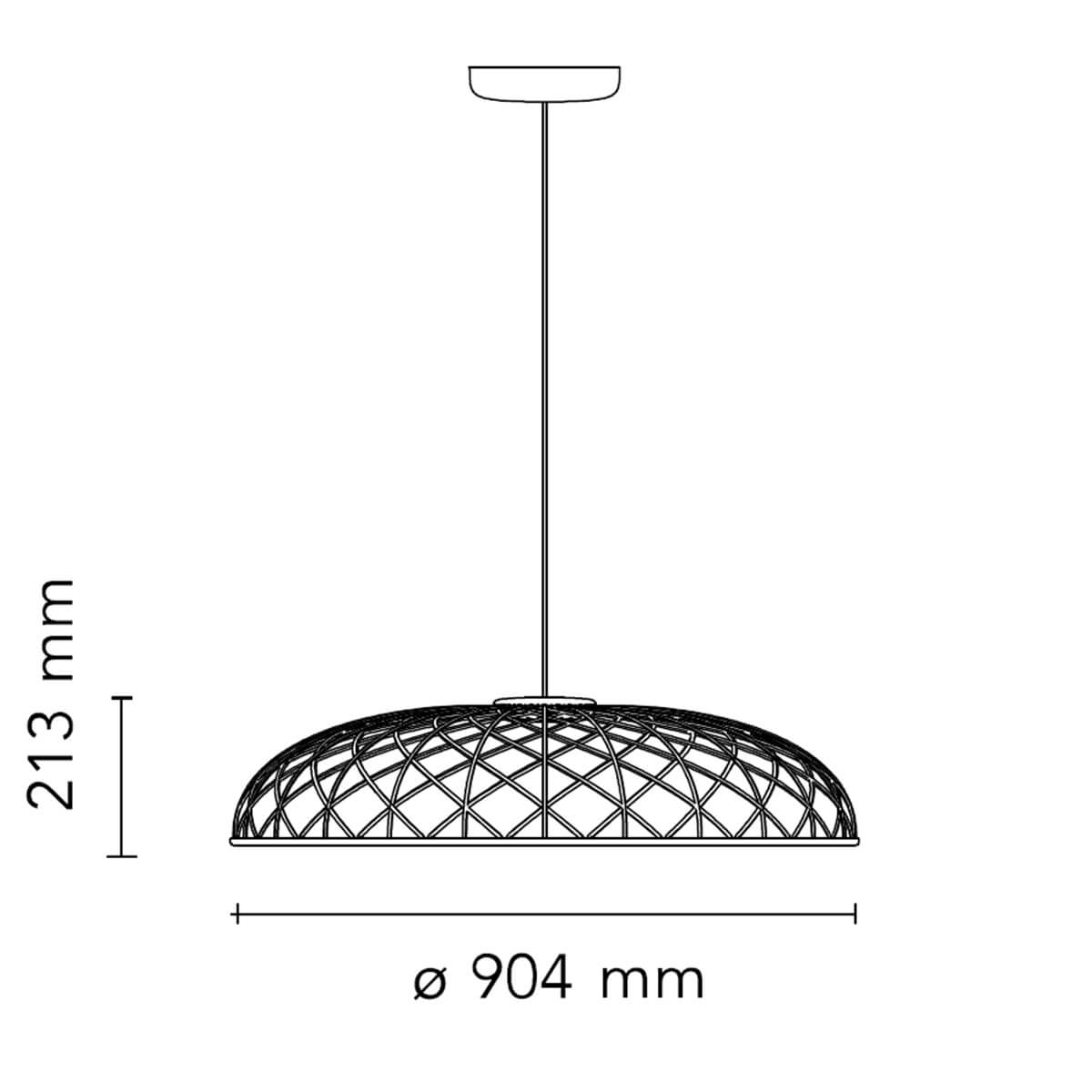Flos Skynest LED Pendelleuchte, Maßzeichnung