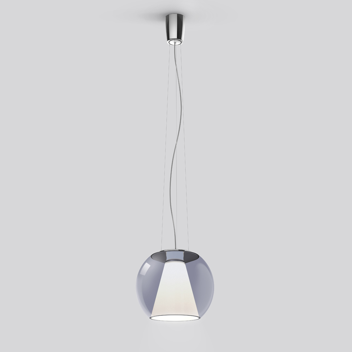 Serien.lighting Draft Suspension Rope S LED Pendelleuchte, Dim2Warm, Glas blau (©serien.lighting)