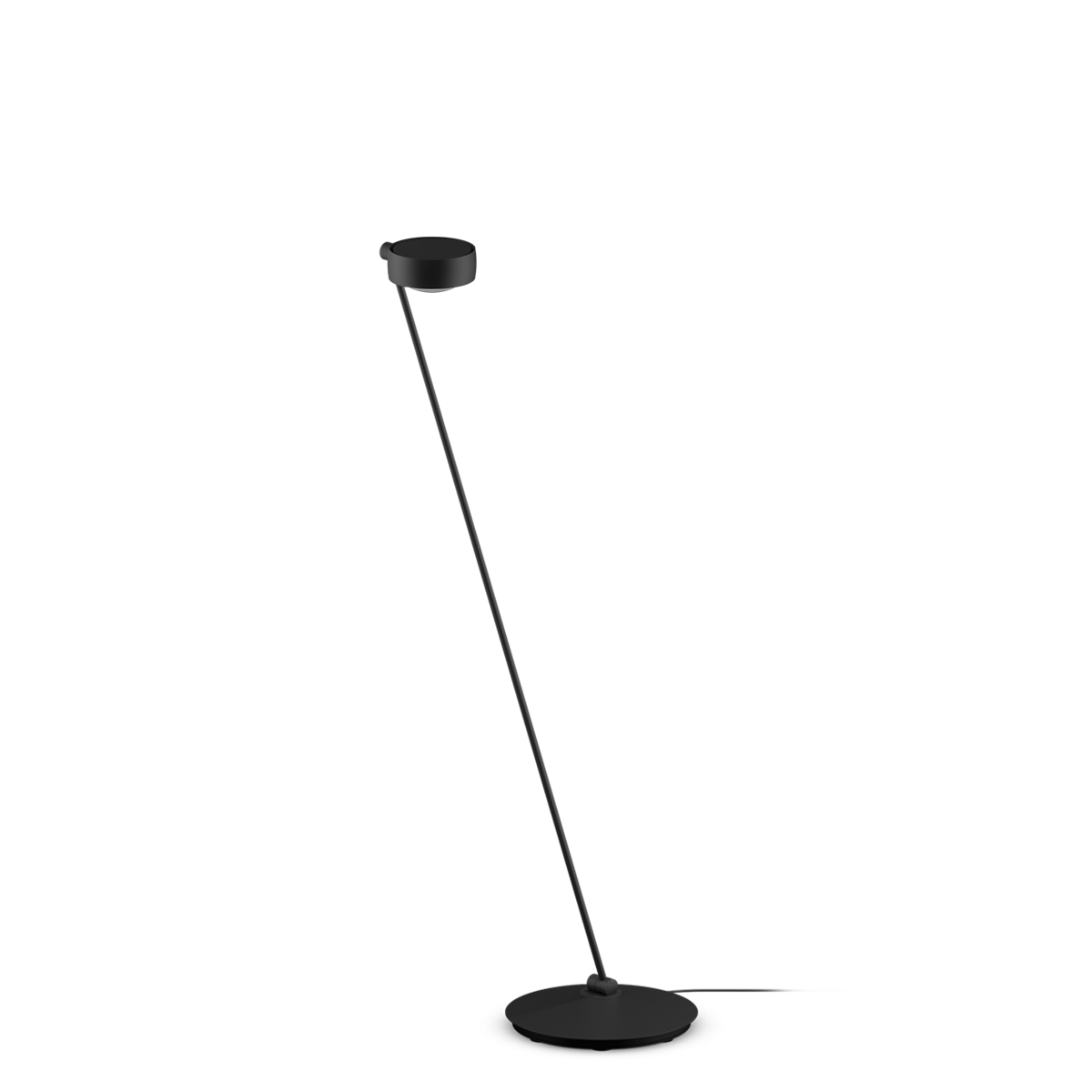 Occhio Sento C lettura LED Leseleuchte, 125 cm, 2700 K, Ausrichtung: rechts vom Objekt, schwarz matt