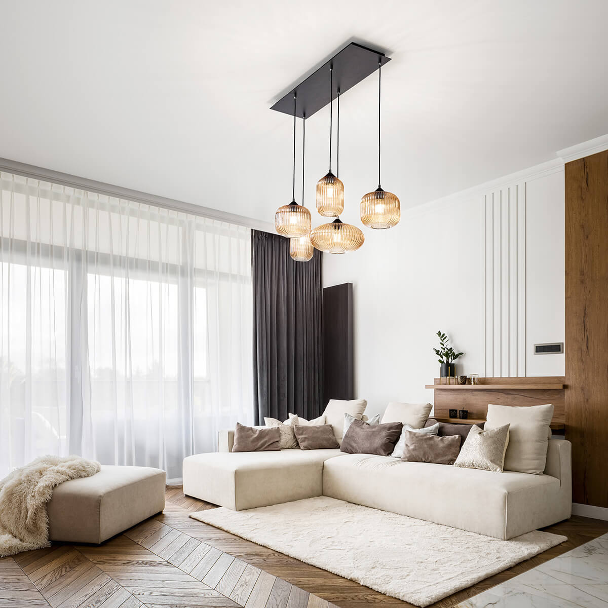 Fabas Luce Gillis Pendelleuchte, amber