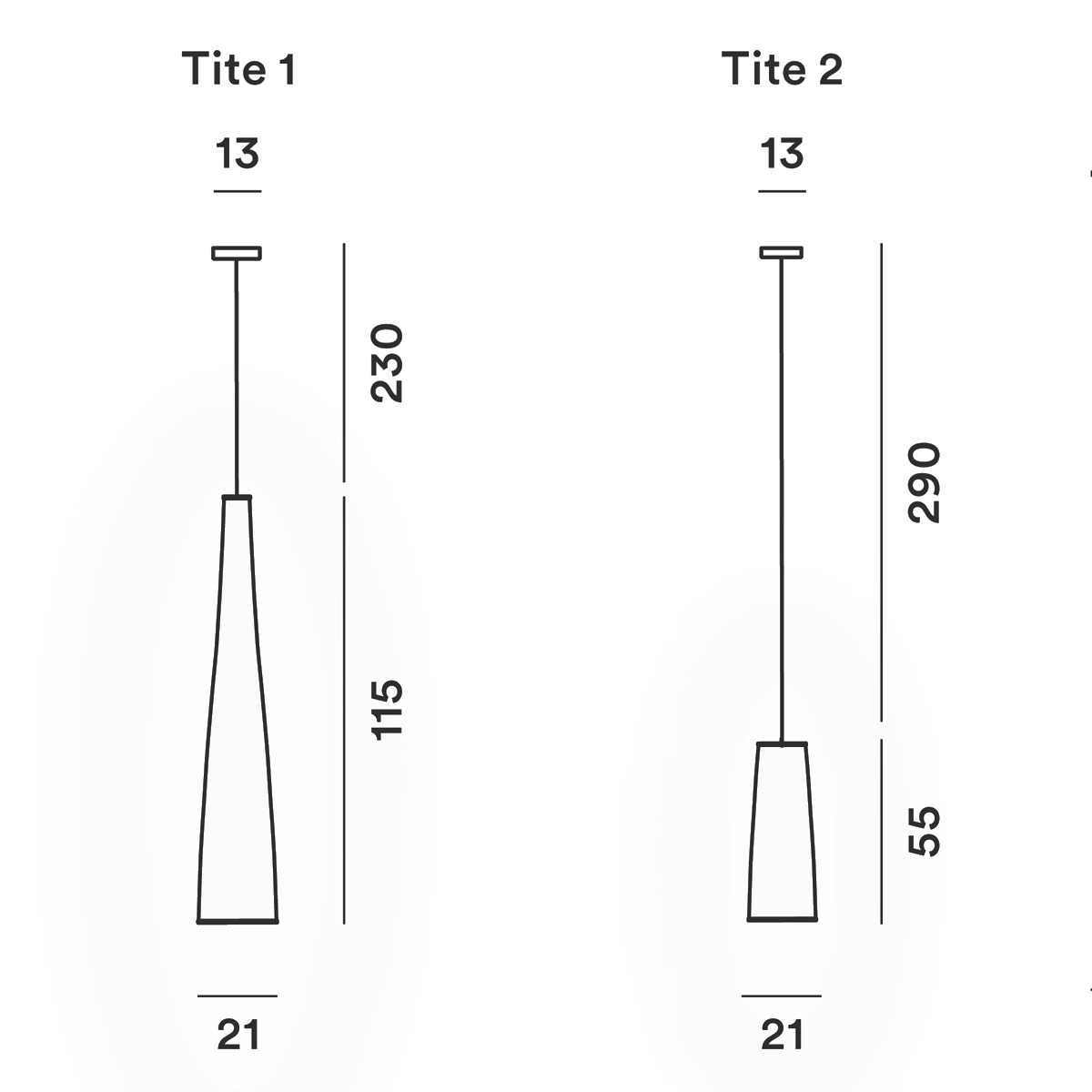 Foscarini Tite Sospensione, 1 und 2