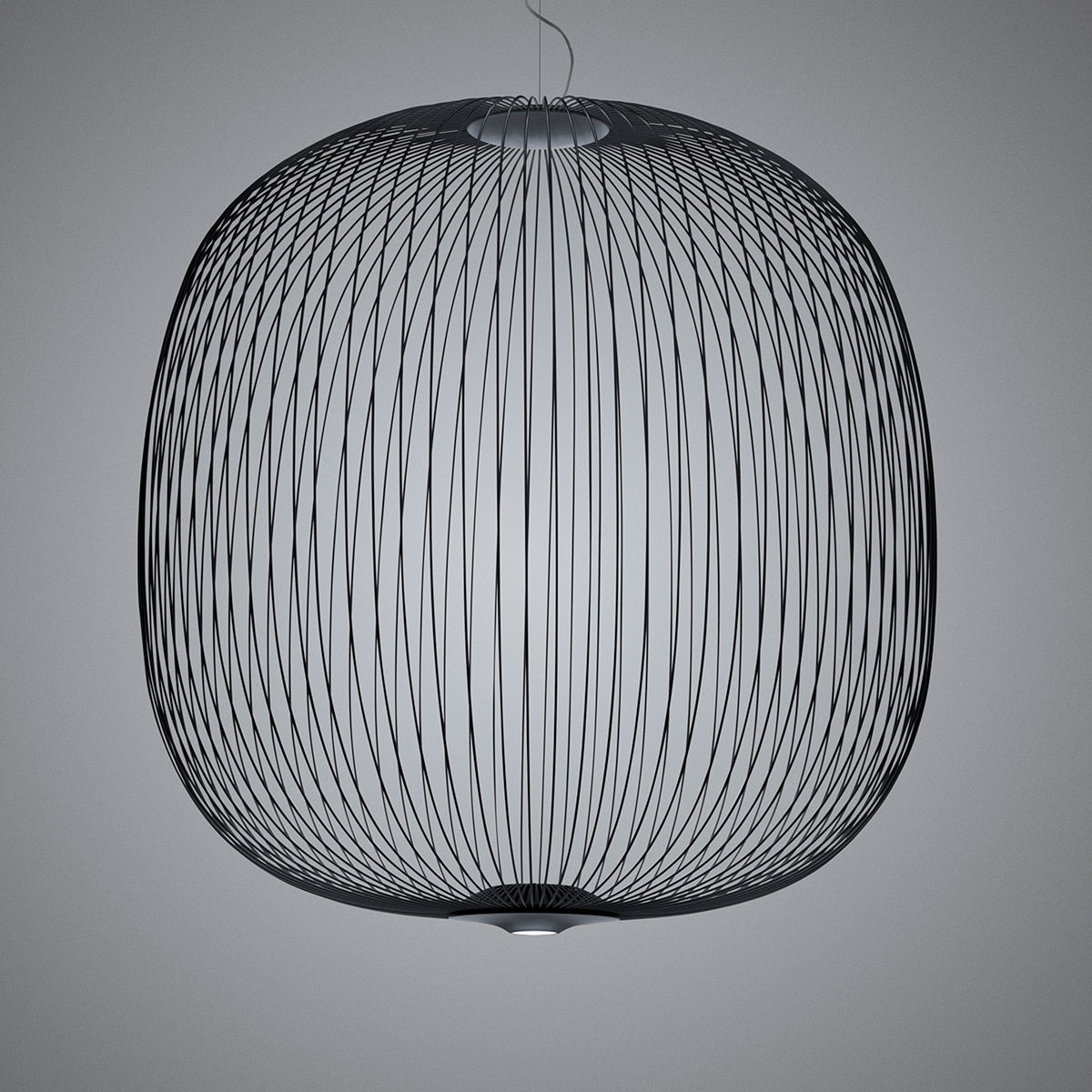 Foscarini Spokes 2 Large LED Sospensione, grafite (grafit)