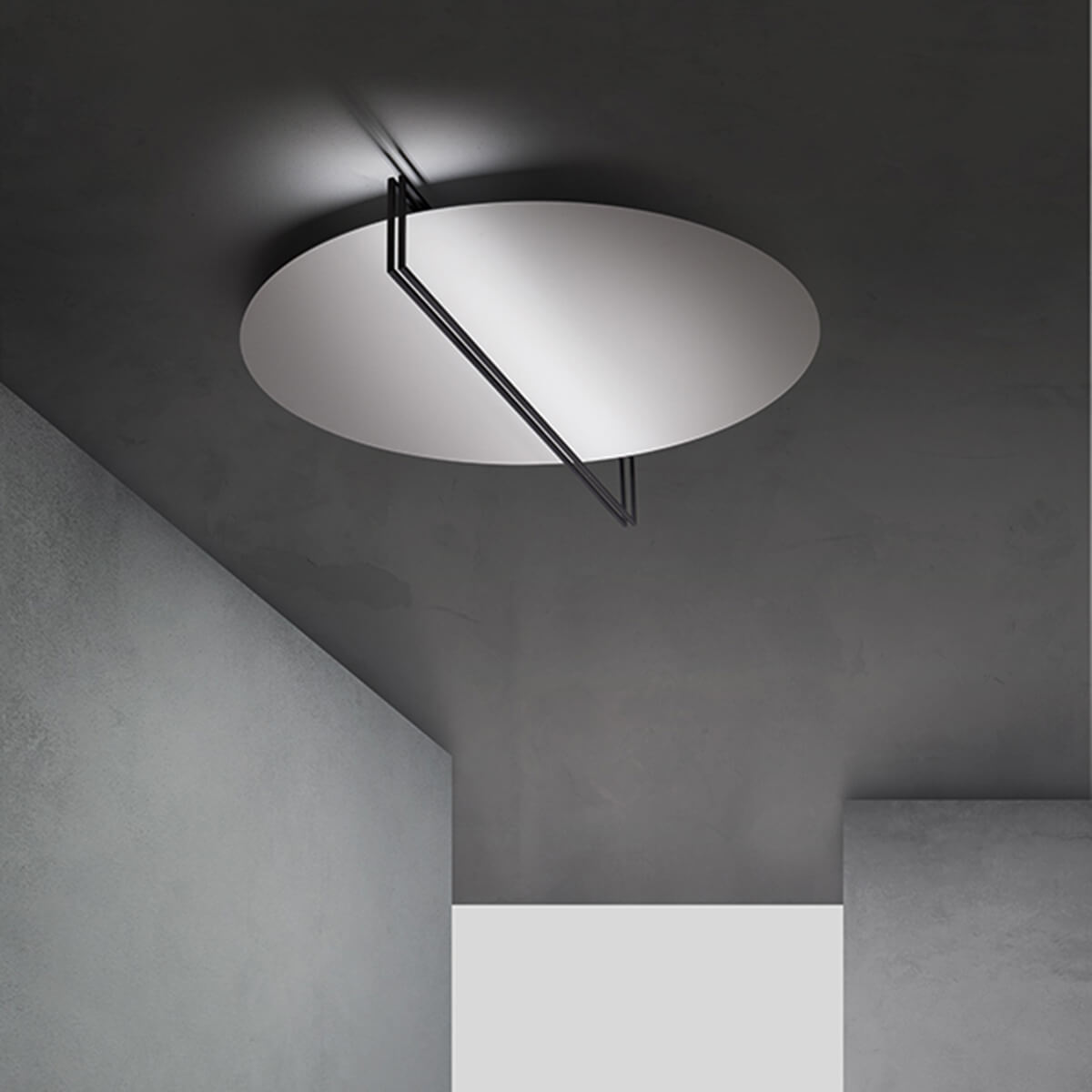 Icone Essenza 70 LED Deckenleuchte, weiß / schwarz