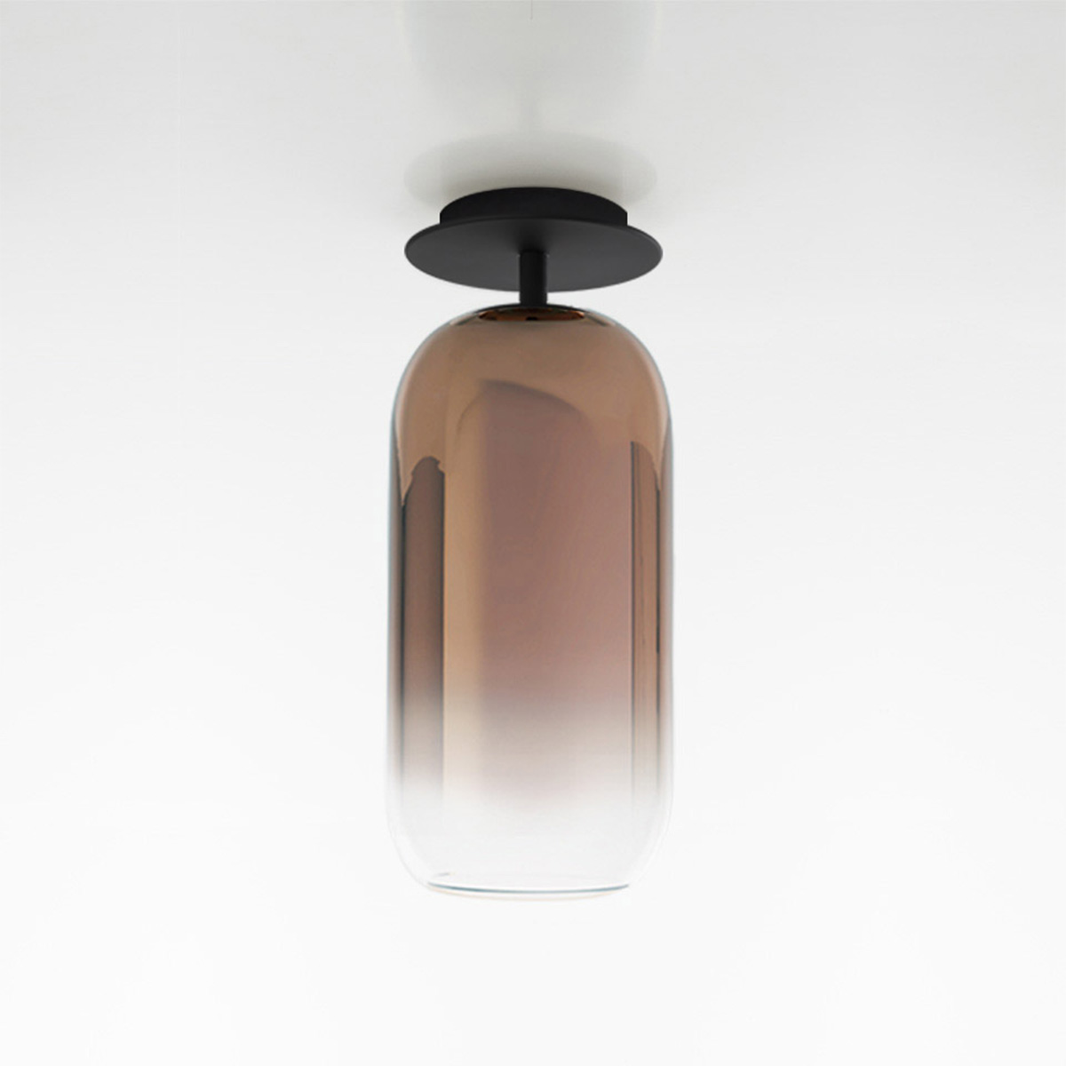 Artemide Gople Lamp Soffitto, schwarz, Schirm: Bronze
