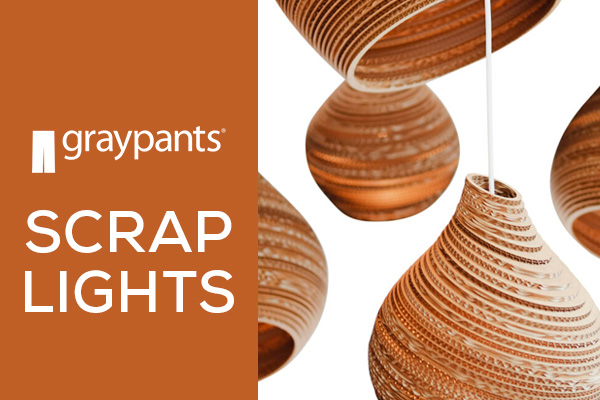Graypants Scraplights Pendelleuchten aus recyceltem Karton mit warmem Licht für Wohnraum und Essbereich
