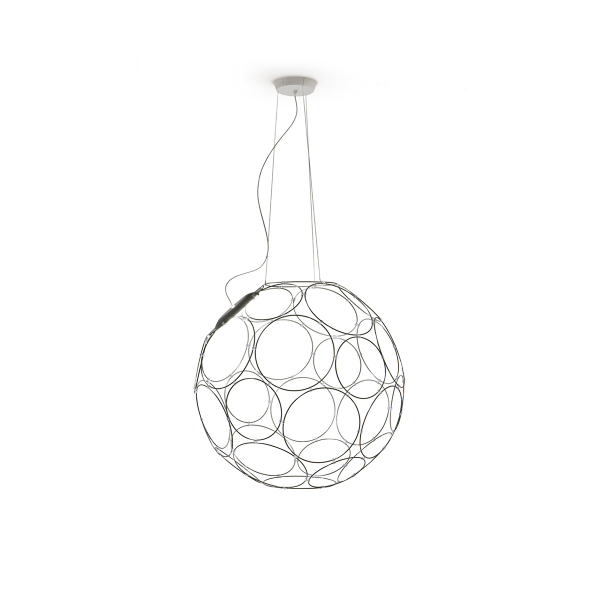 Fabbian Giro Pendelleuchte, Ø: 67 cm, anthrazit