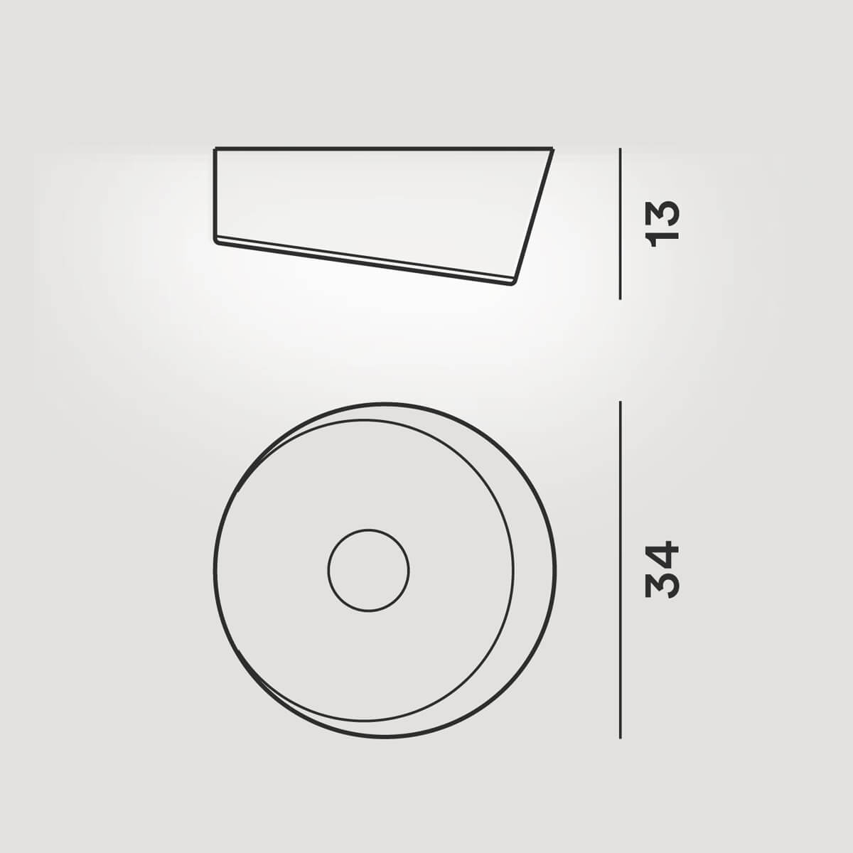 Foscarini Lumiere XXL Parete / Soffitto, Maßzeichnung