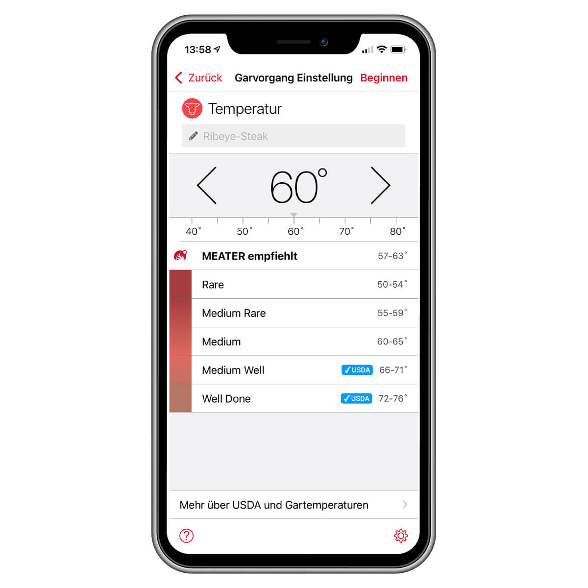 Meater Original MEATER Bluetooth Fleischthermometer, max. 10 m kabellose Reichweite, Bedienung via Meater App