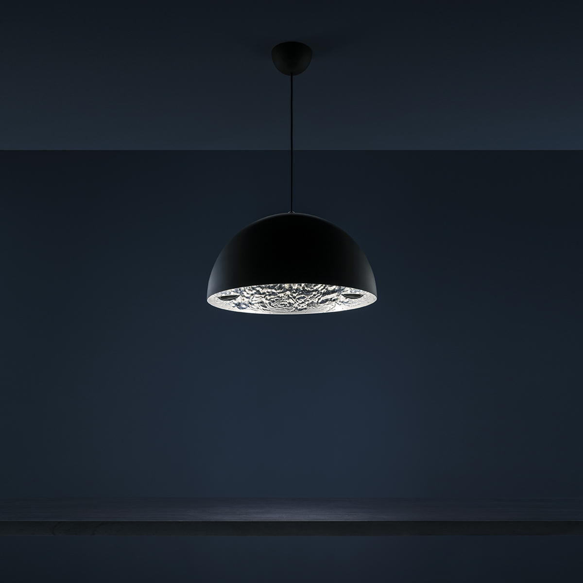 Catellani & Smith Stchu-Moon 02 Pendelleuchte, schwarz / Silber