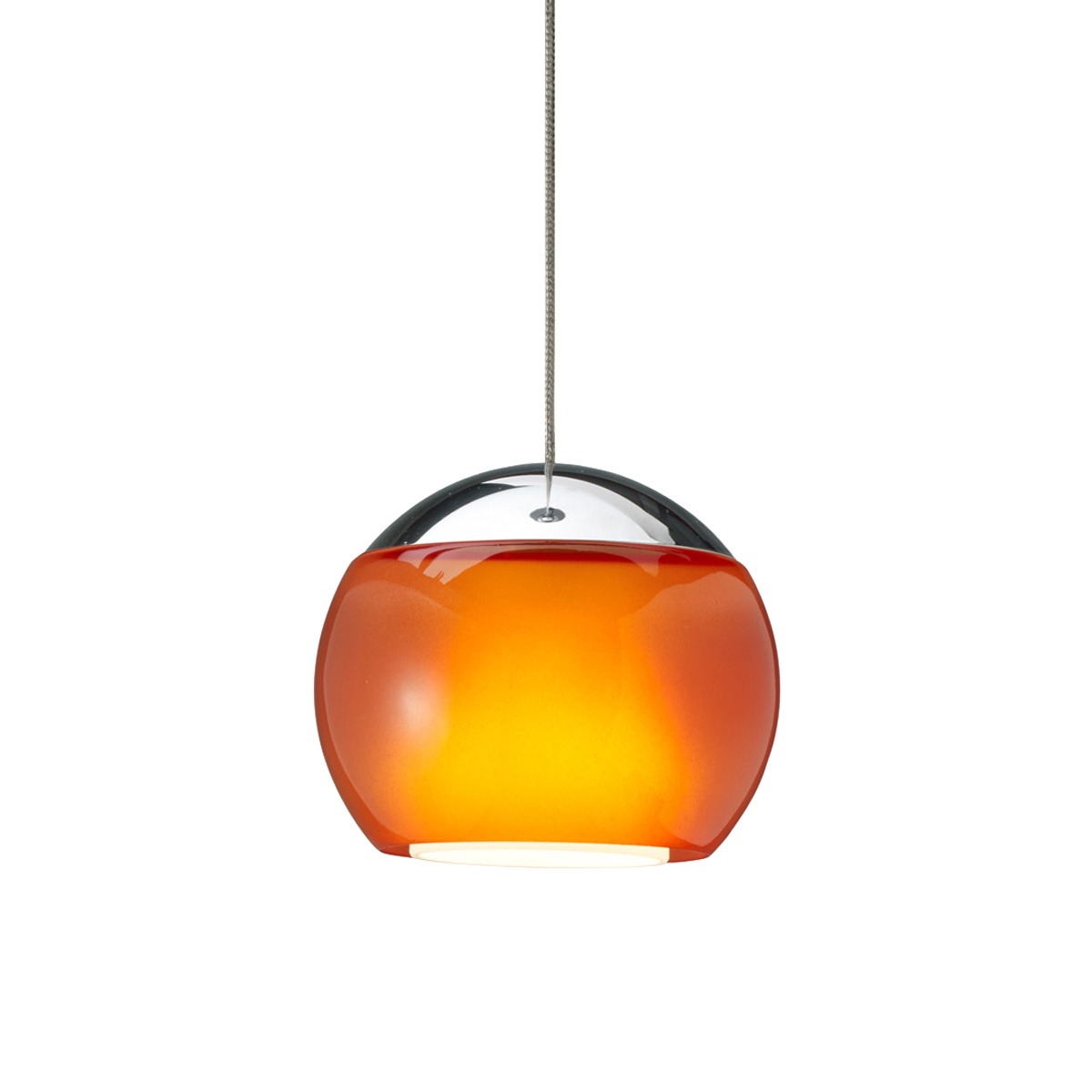 Oligo Balino LED Pendelleuchte, Chrom / orange glänzend