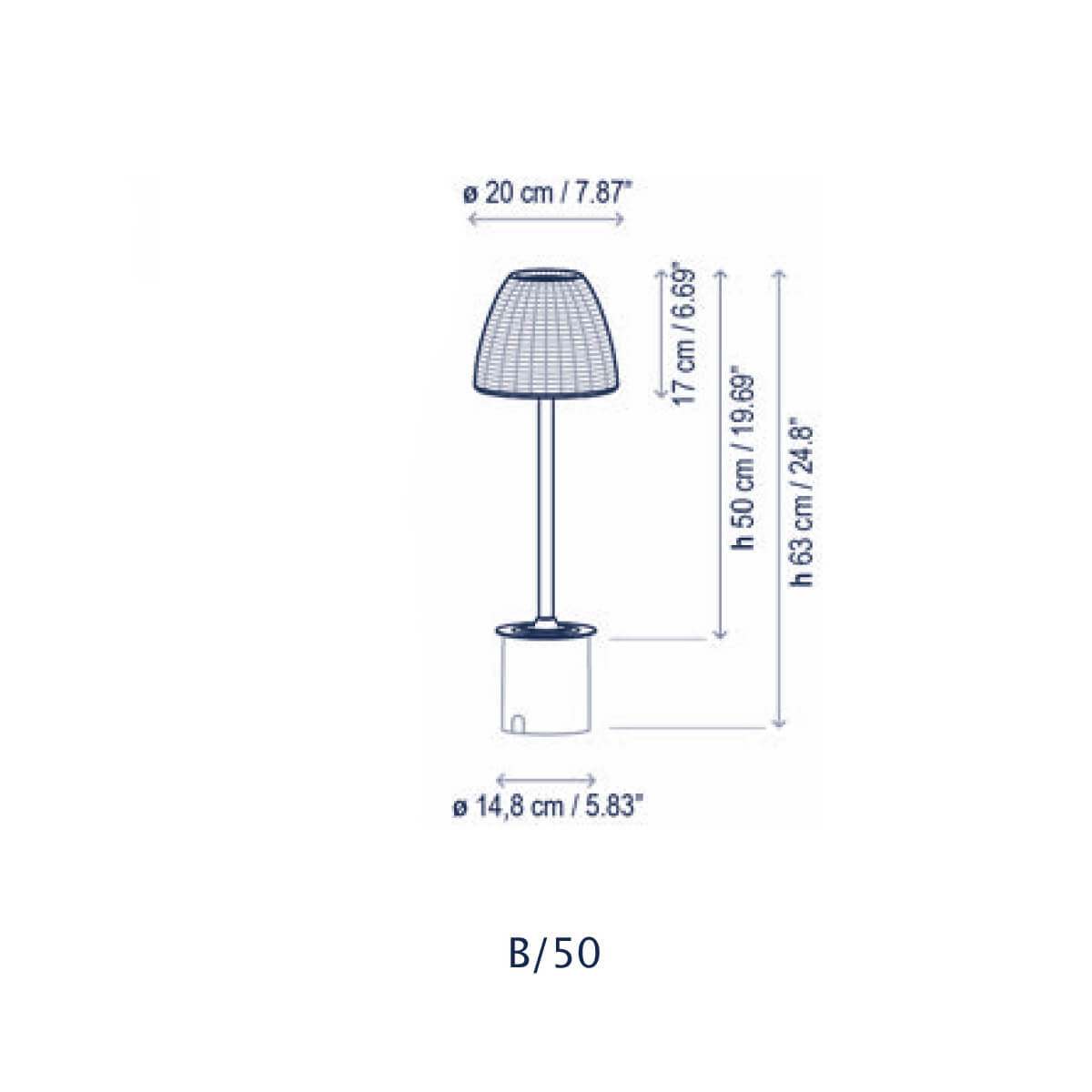 Atticus B/50 Outdoor LED Pollerleuchte