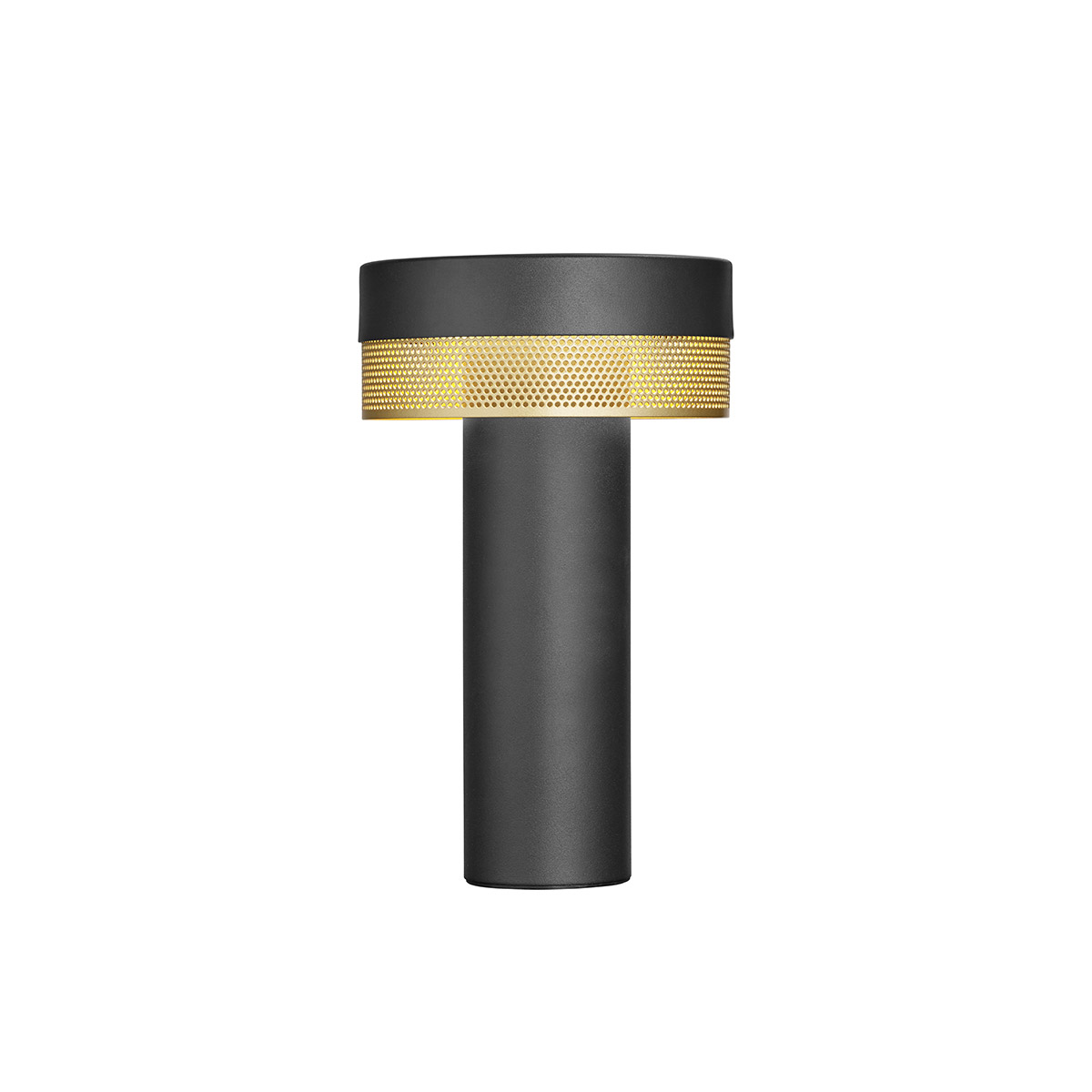 HELL Mesh 50429 LED Akkuleuchte, schwarz / Gold