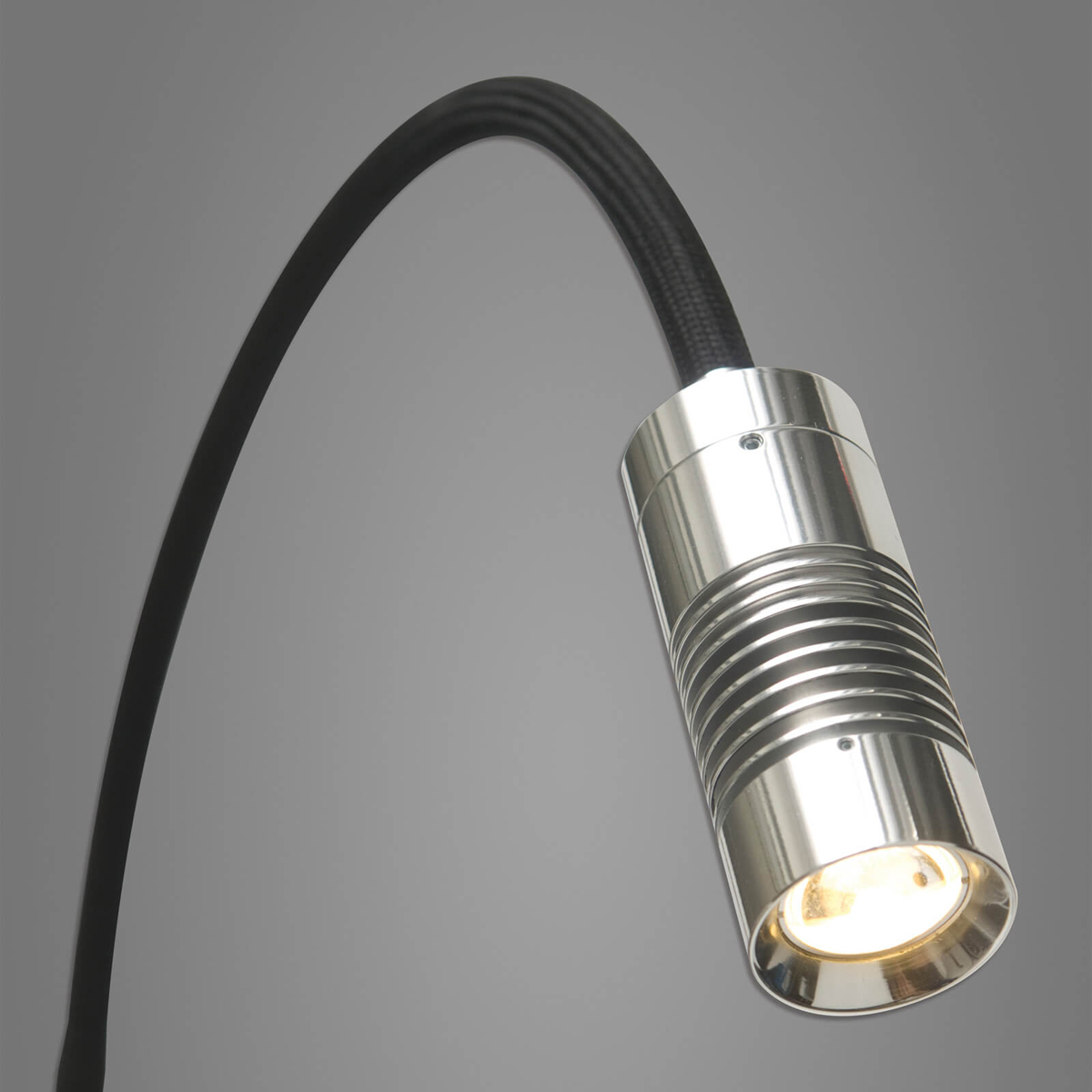 Oligo A Little Bit LED Tischleuchte, schwarz matt, Kopf: Chrom