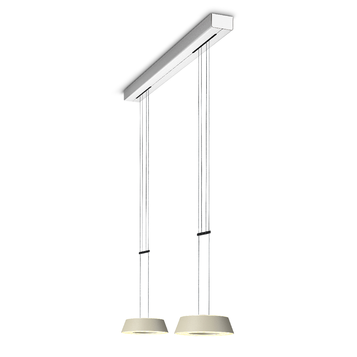 Oligo Glance LED Pendelleuchte, 2-flg., cashmere
