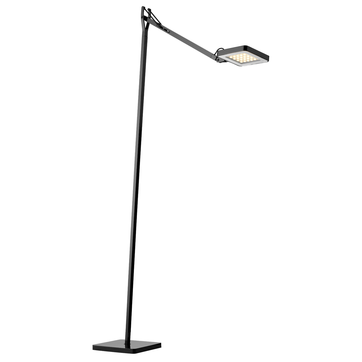 Flos Kelvin LED F Stehleuchte, schwarz glänzend