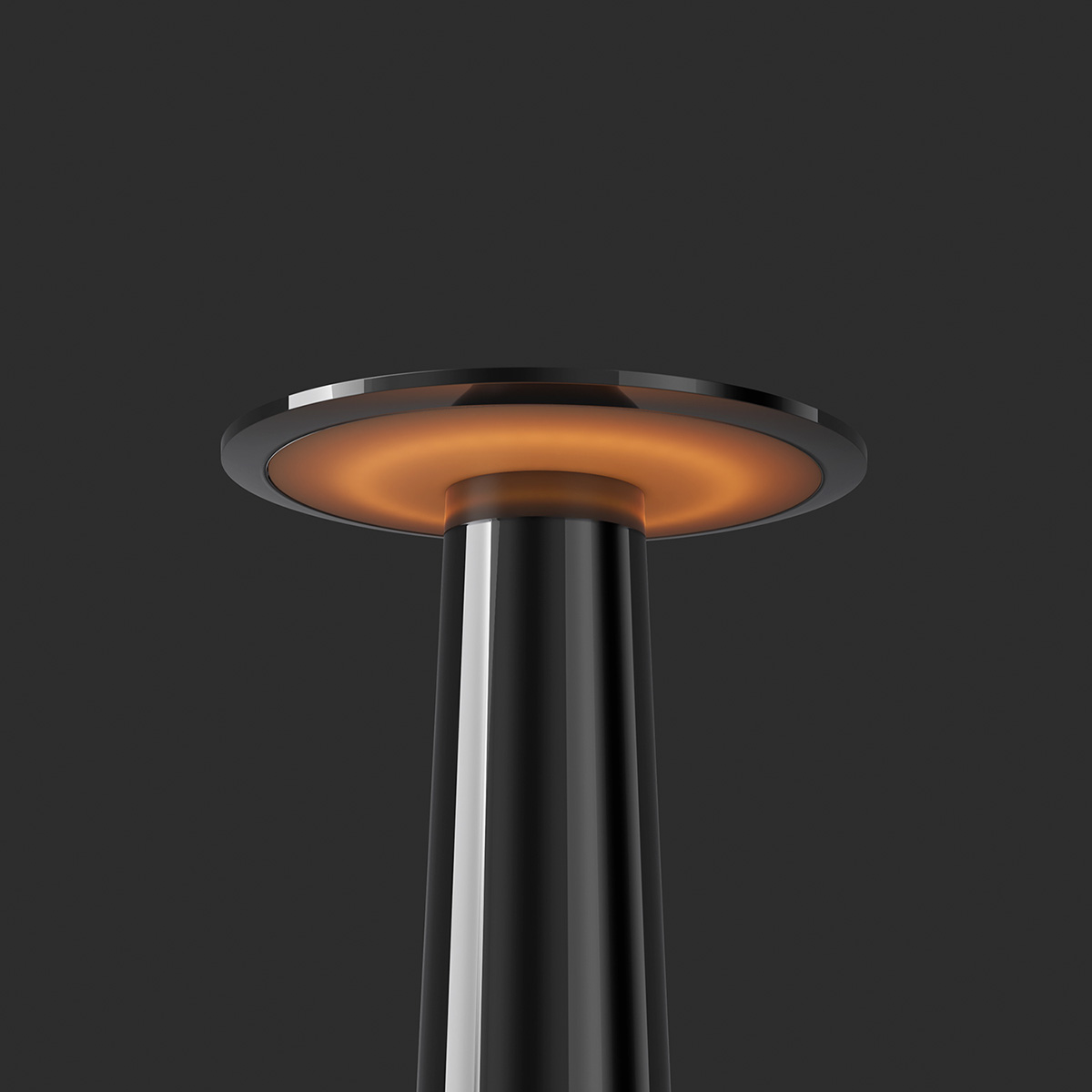 IP44.DE Lix mini LED Akkuleuchte, Dim-to-Amber, dark chrome (dunkles Chrom)