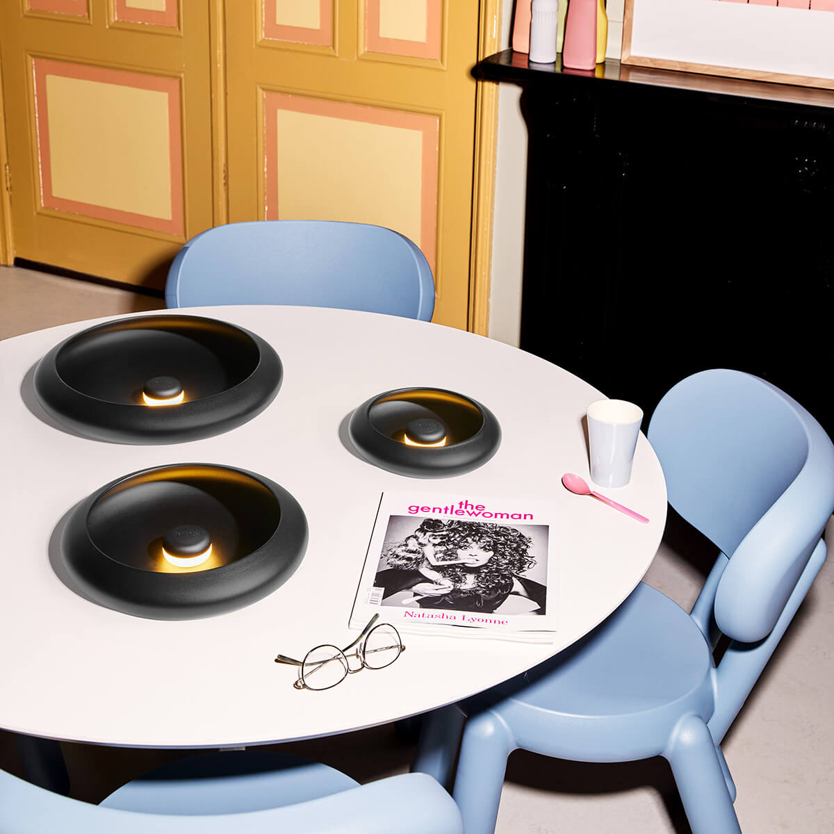 Fatboy Oloha Small, Medium und Large LED Akkuleuchte & Schale, anthrazit