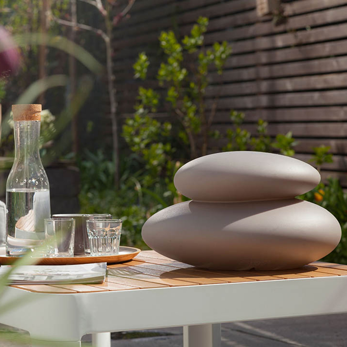 8 seasons design Shining Stone Dekoleuchte, taupe