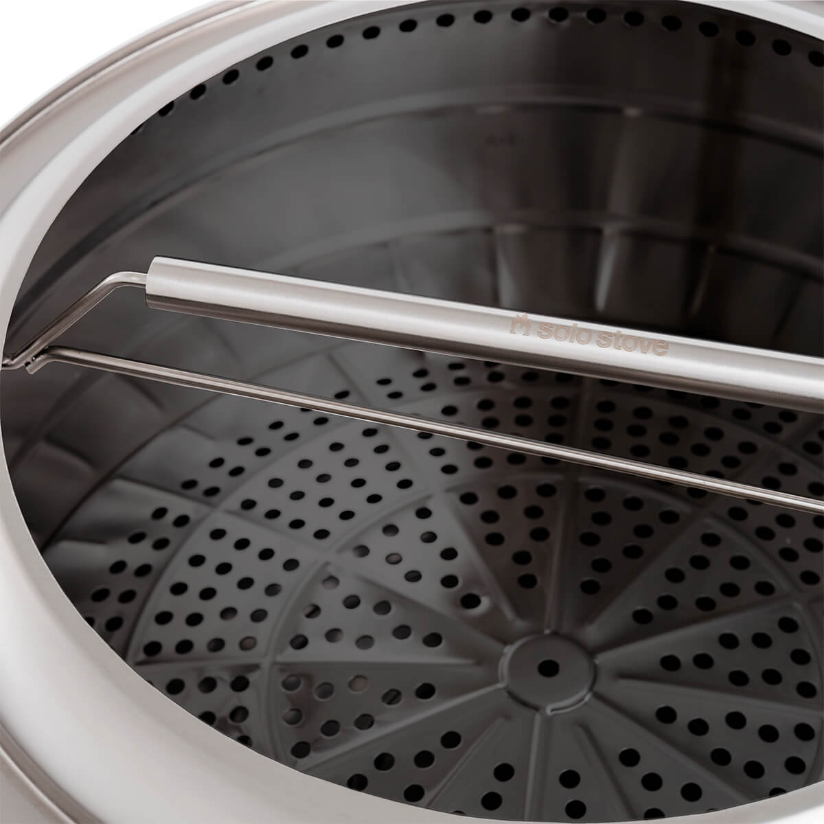 Solo Stove Yukon Tragegriff, Edelstahl, mit der Yukon 2.0 Feuerschale (separat erhältlich)