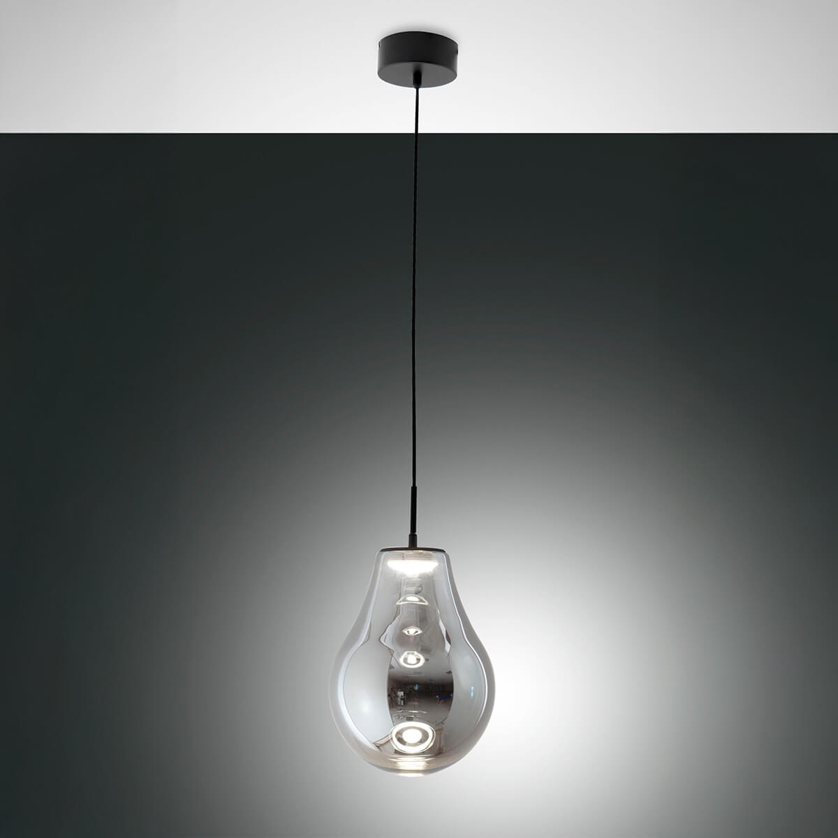 Fabas Luce Noa LED Pendelleuchte, grau